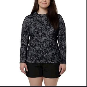 Hang Ten plus size rash guard Size XXL Black floral